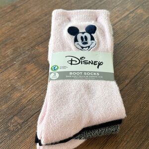 Disney Light Pink Mickey Mouse Boot Socks